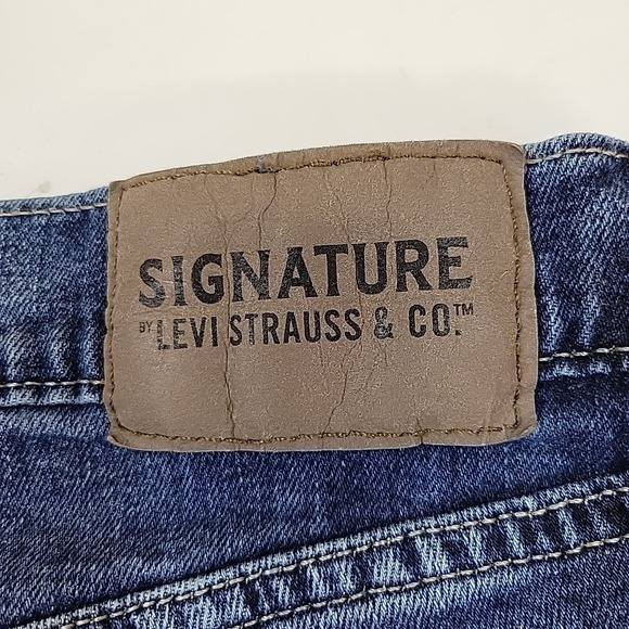 Signature Levi Strauss  Jeans Mens 36x29 Blue Denim Straight Relaxed Stretch - Picture 9 of 12